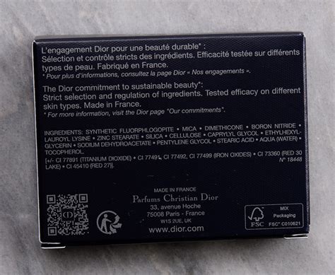 dior blush ingredients
